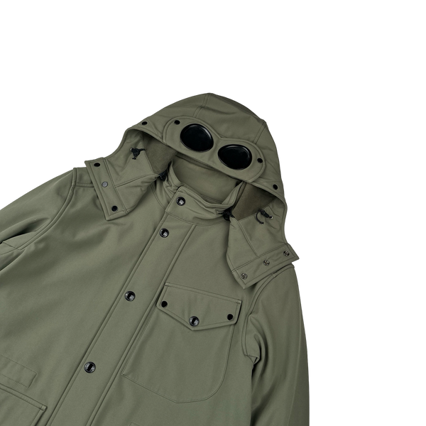 CP Company Khaki Goggle Soft Shell Field Jacket - Large