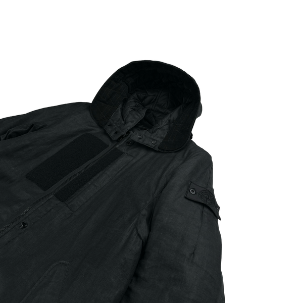 Stone Island 2020 Shadow Rubberized Linen Parka Jacket - Medium