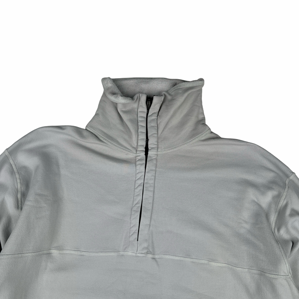 Stone Island AW1995 Vintage Cotton Blend High Neck Quarter Zip Jumper - Large