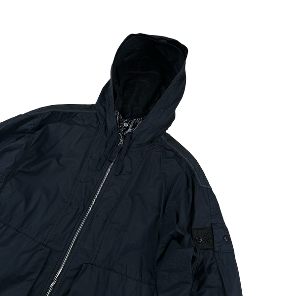 Stone Island 2022 Navy Shadow Project HD Pelleovo Cotton TC Navy Glass Jacket - Large