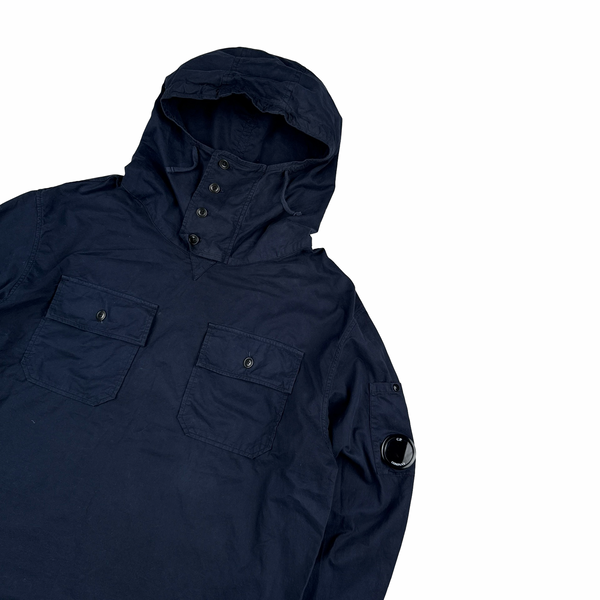 CP Company Navy Cotton Lens View Smock Overshirt - Medium