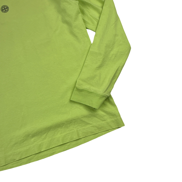 Stone Island 2019 Lime Green Graphic Long sleeve T Shirt -