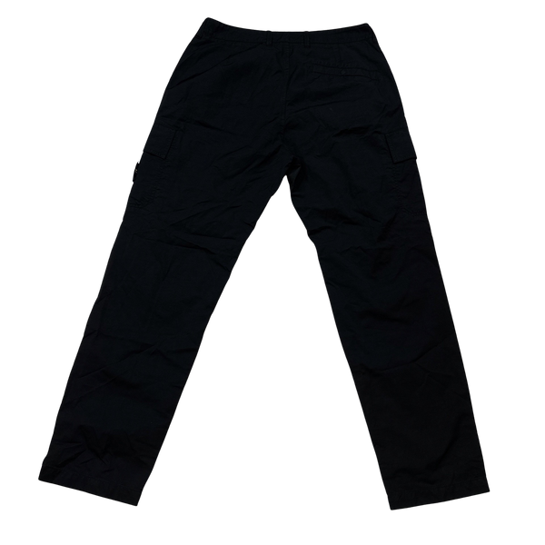Stone Island 2023 Black Regular Fit Cargo Twill TC Trousers  - 32"