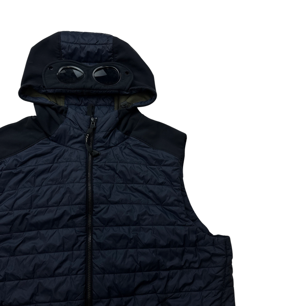 CP Company Navy Padded Hybrid Goggle Gilet - 3XL