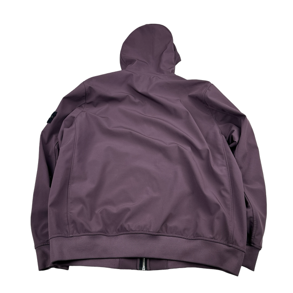 Stone Island 2021 Plum Soft Shell e-Dye Hooded Jacket - XXL