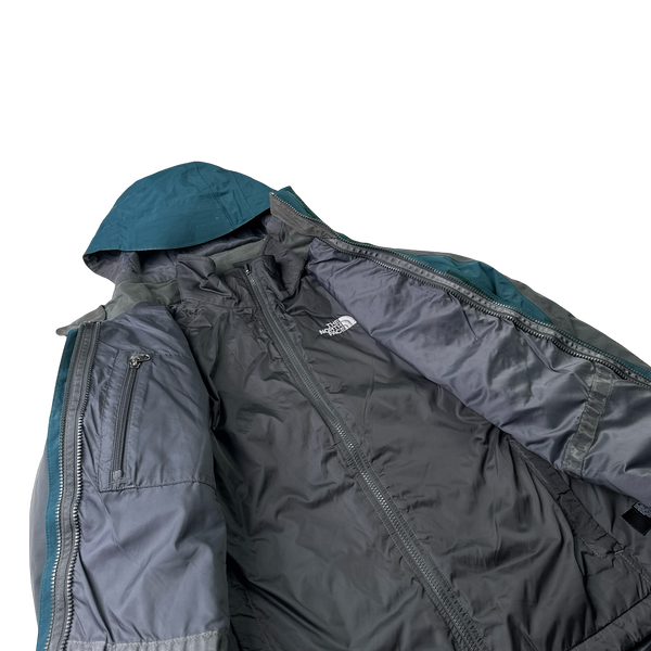 North Face 3 In 1 Sea Green Dual Layer Hyvent Jacket - Small
