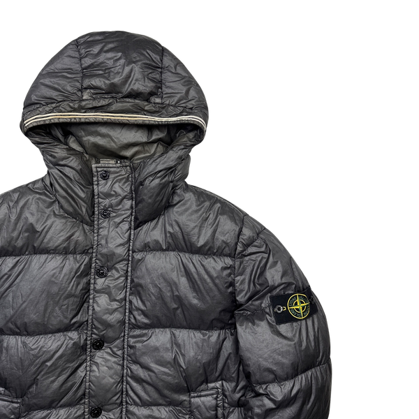 Stone Island 2014 Grey Garment Dyed Puffer Jacket - Large