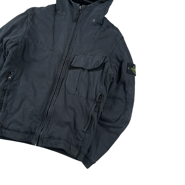 Stone Island 2016 Jersey Shell Split Velvet Hood Jacket - Small