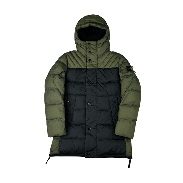 Stone Island 2011 Two Tone Opaque Nylon Tela Down Puffer Jacket - Small