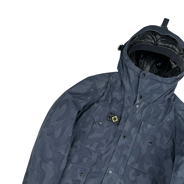 Ma Strum Navy Camo Multi Pocket Lined Jacket - Medium