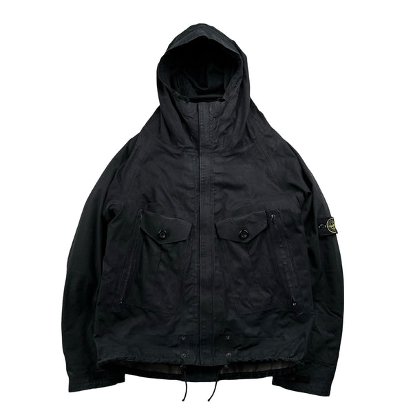 Stone Island 2006 Black Duel Layer Ventile Jacket - Large