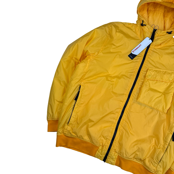 Stone Island 2022 Yellow Crinkle Primaloft Lined Jacket - XXL