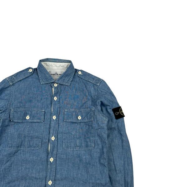 Stone Island 2014 Denim Cotton Overshirt - Small