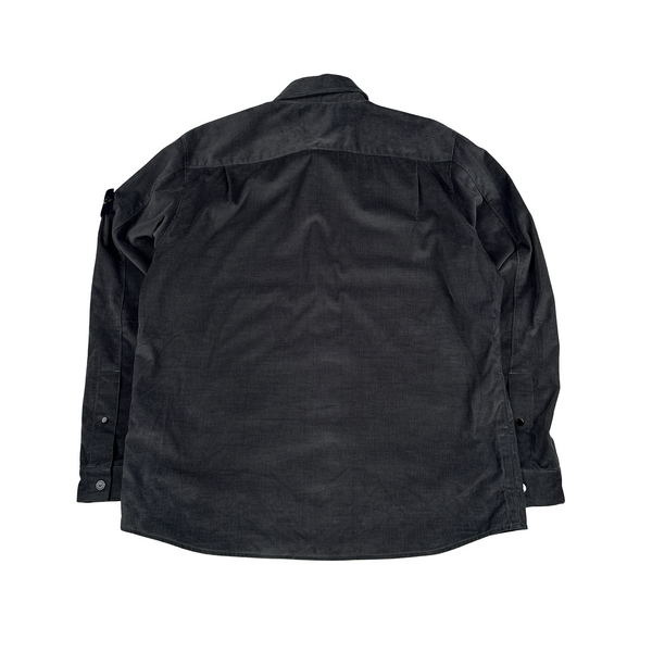 Stone Island 2025 Grey Corduroy Cotton Overshirt - XL