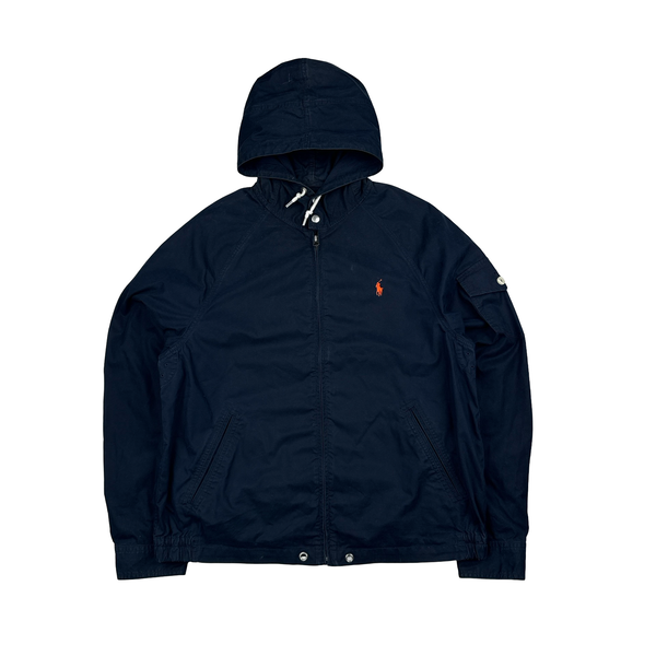Ralph Lauren Polo Navy Cotton Zip Up Jacket - Large