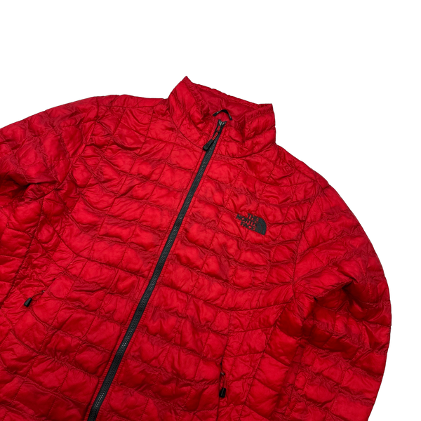 North Face Red Down Padded Lightweight Puffer Jacket - Small