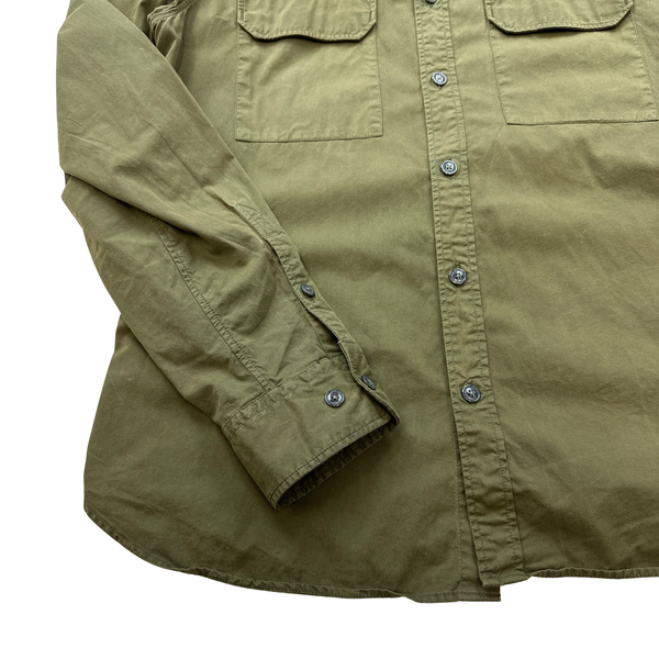 CP Company Khaki Button Up Overshirt - Medium
