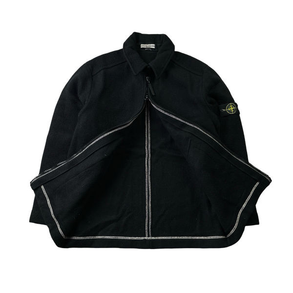 Stone Island Vintage Wool Contrast Stitch Collared Jacket - XL