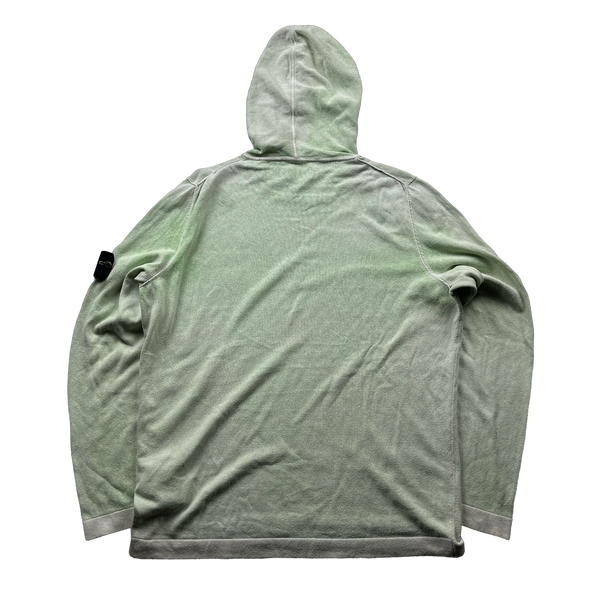 Stone Island 2016 Green Hand Sprayed Dust Spellout Hoodie - XL