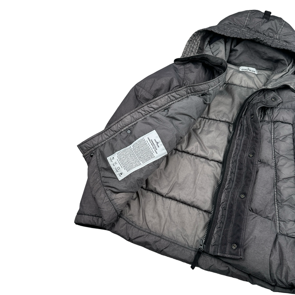 Stone Island Grey Crinkle Reps NY Down Puffer Jacket - Medium