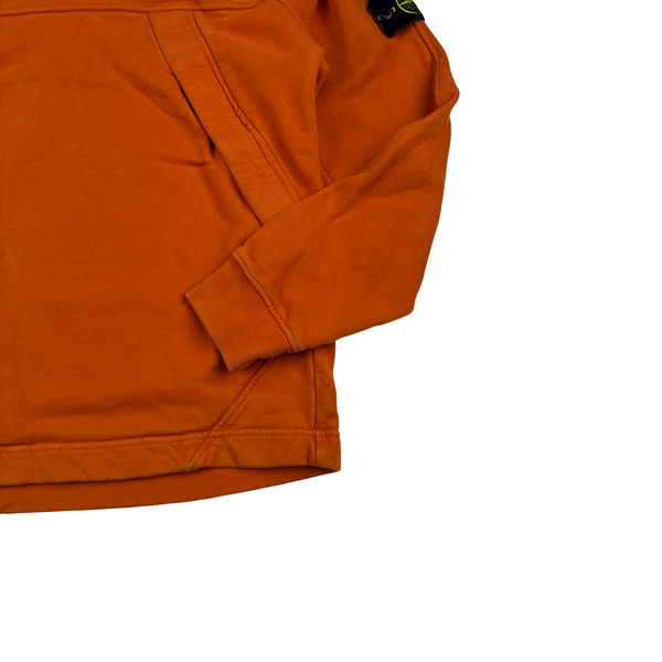 Stone Island 2019 Orange Cotton Zipped Pockets Jumper - Medium