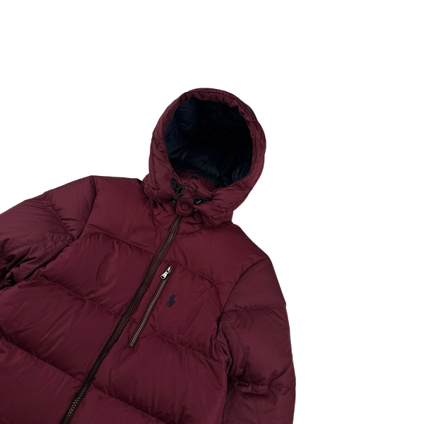 Ralph Lauren Red Down Filled Hooded Puffer Jacket - XS