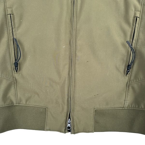 CP Company Khaki Fleece Lined Soft Shell Lens Jacket - Small