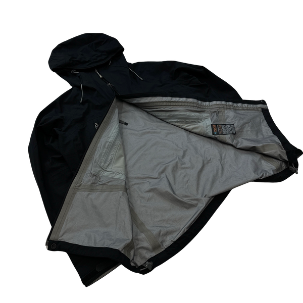 RAB Black Zipped Waterproof Rain Jacket - Medium