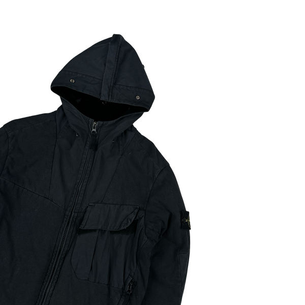 Stone Island 2016 Jersey Shell Split Velvet Hood Jacket - Small