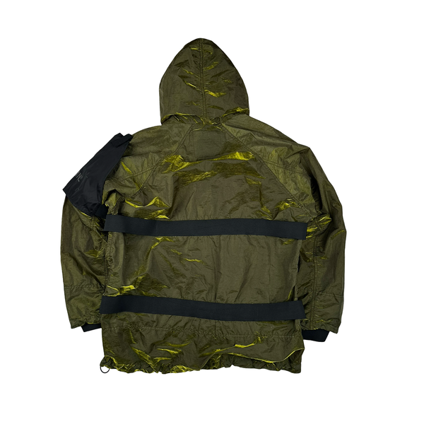 Nemen Adjustable Shimmer Green Hooded Lightweight Jacket - Large