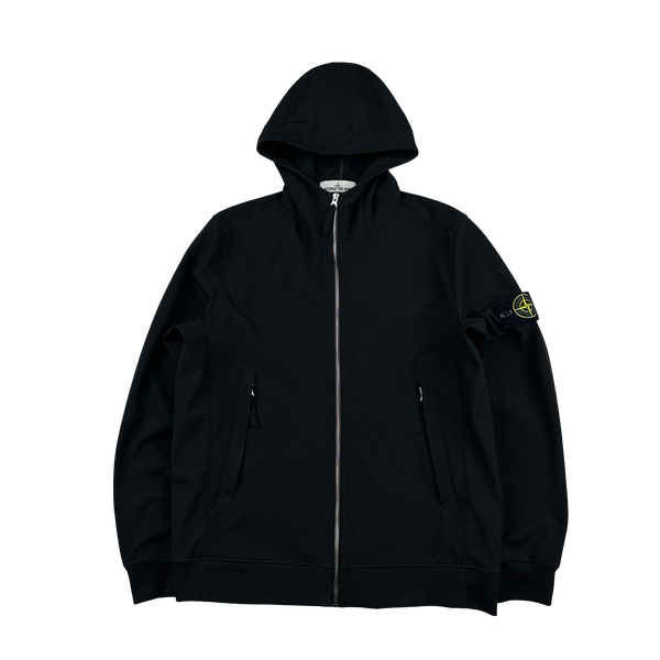 Stone Island 2020 Black Light Soft Shell R Jacket - Medium