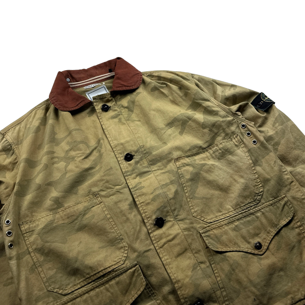 Stone Island 90's Ice Camo Carpenter Buttoned Jacket - Medium