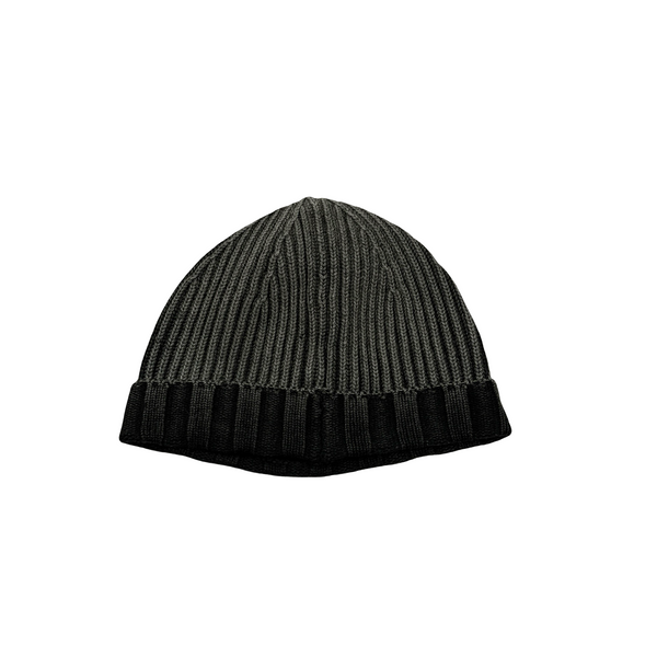 Stone Island Dust Treatment Garment Dyed Patch Beanie Hat