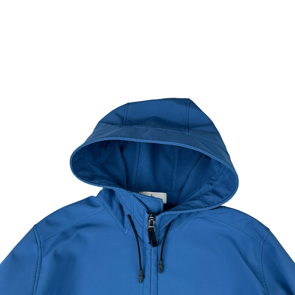 Stone Island 2020 Blue Soft Shell Hooded Jacket - XL