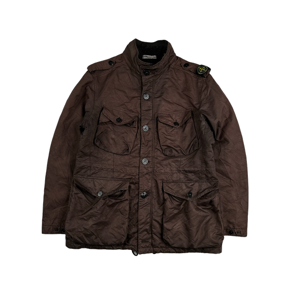 Stone Island 2008 Brown David TC Shoulder Badge Field Jacket - XL