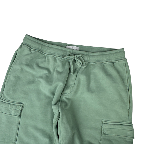 Stone Island 2022 Mint Green Cotton Cargo Joggers - XL