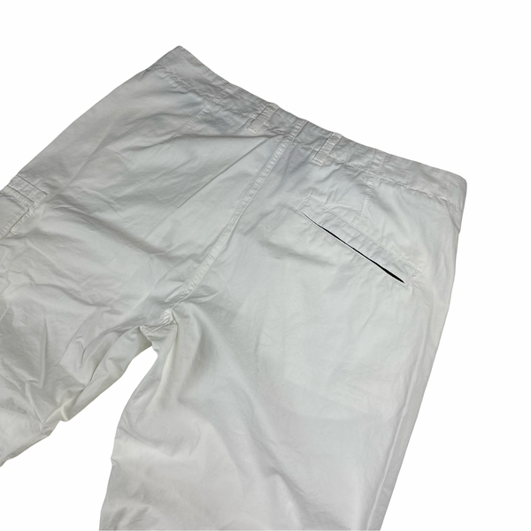 Stone Island 2022 White Slim Fit Cargo Trousers - Medium
