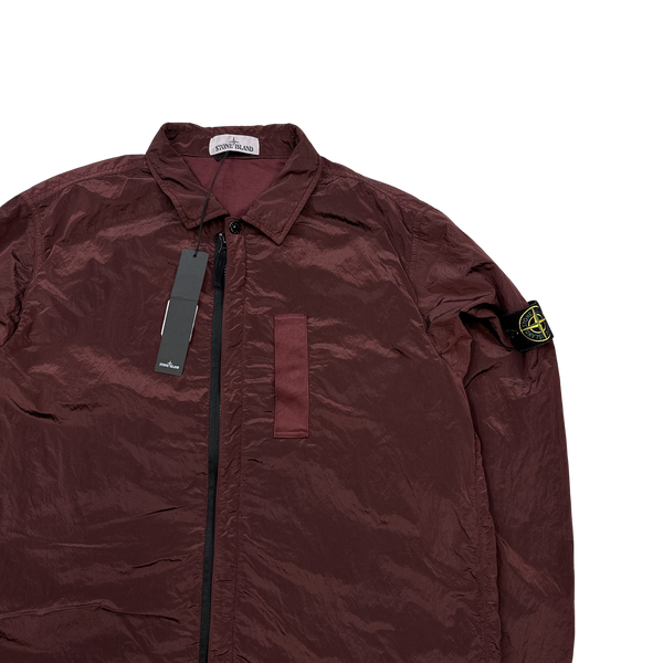 Stone Island Red Nylon Metal Shimmer Overshirt - XXL