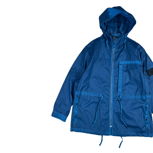 Stone Island Shadow Project Blue Mussola Gommata Parka Cobalt - Large