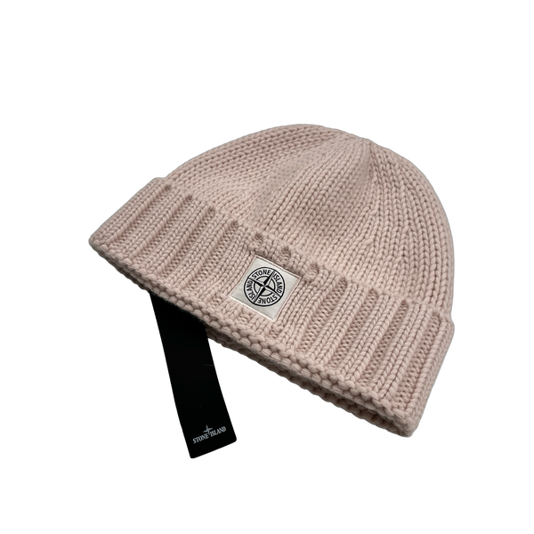 Stone Island 2019 Pink Soft Wool Patch Beanie