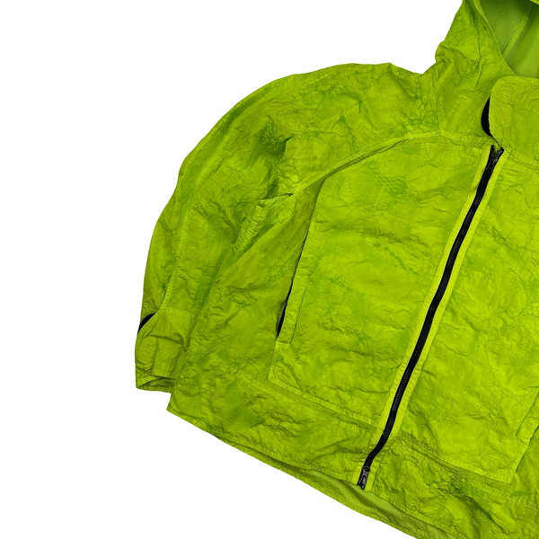 Stone Island Shadow Project 2022 Green Waffle Print Econyl Nylon Metal Jacket - Medium