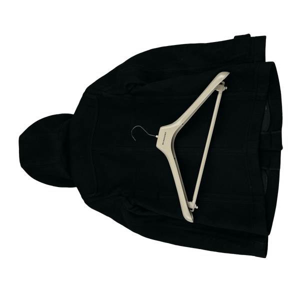 Burberry Navy Wool Duffle Hooded Jacket - Small
