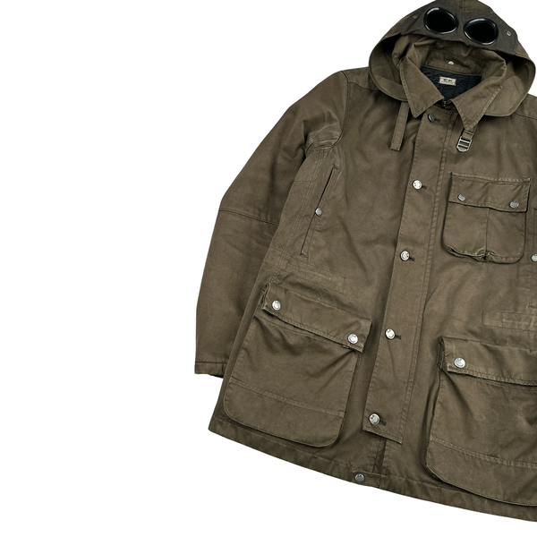 CP Company 2008 Brown Mille Miglia Multi Pocket Field Jacket - Large