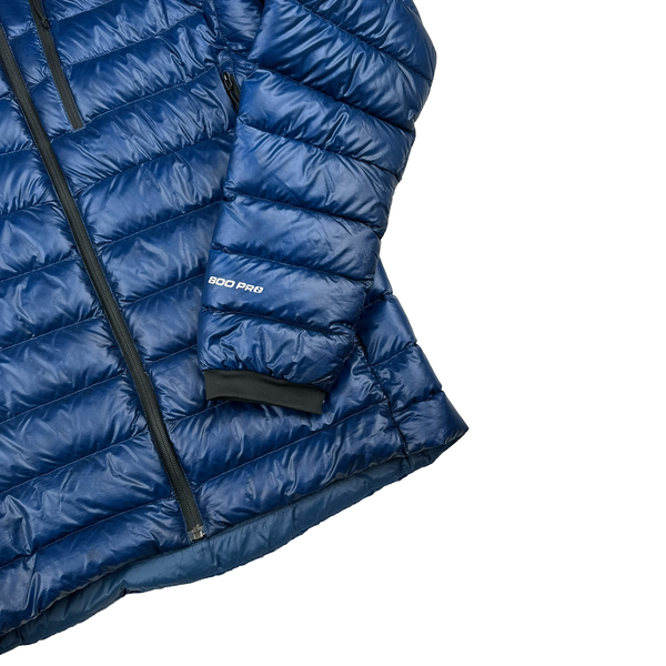 North Face Blue Summit Series 800 Down Hooded Puffer Jacket - Small
