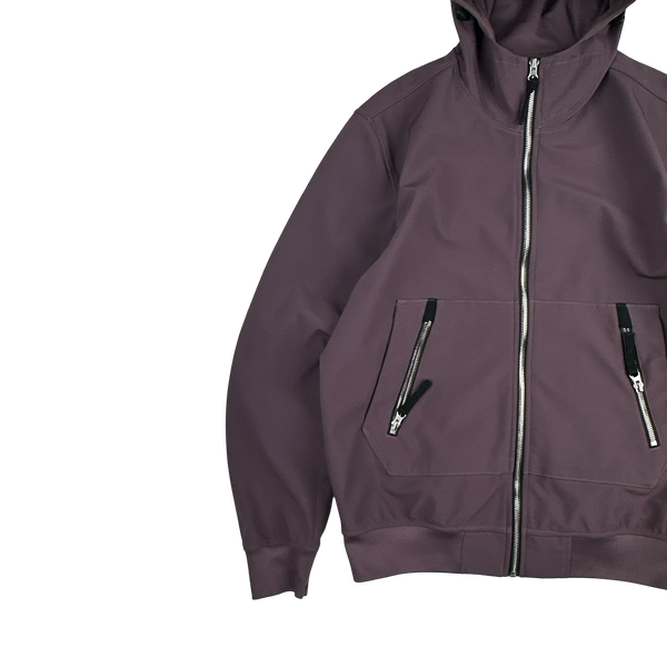 Stone Island 2021 Plum Soft Shell e-Dye Hooded Jacket - Medium
