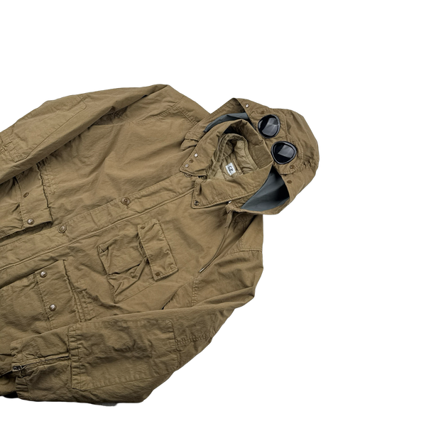 CP Company 50 Fili Down Filled Brown Goggle Jacket - 3XL