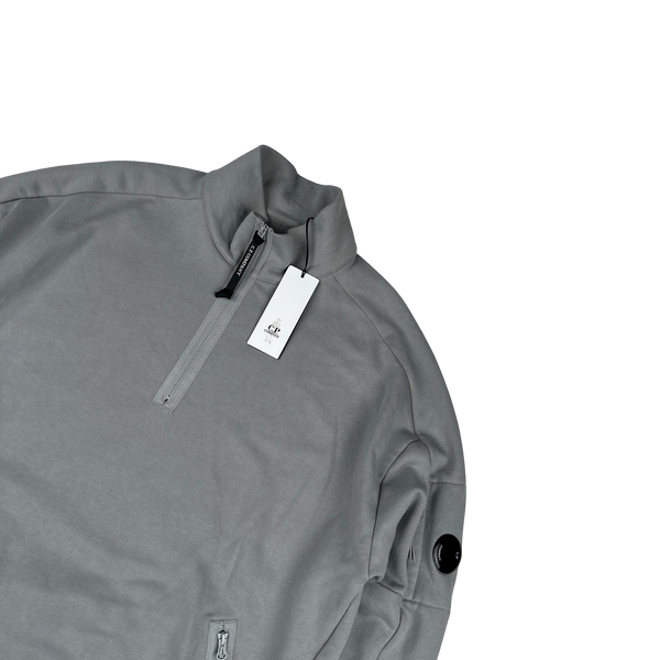 CP Company Grey Quarter Zip Lens Viewer Pullover - 3XL