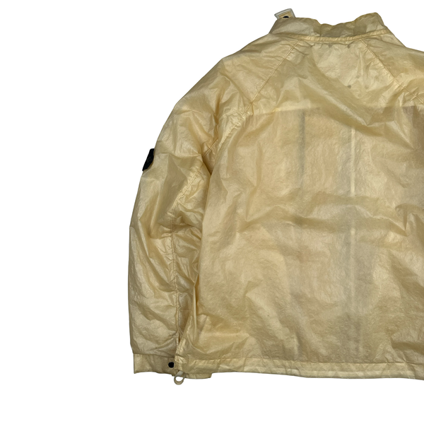 Stone Island 2001 Beige Micro Felt Transparent Laminated Web Jacket - Large
