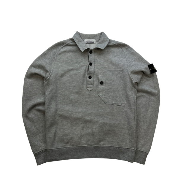 Stone Island 2015 Grey Pullover Collared Jumper - Medium