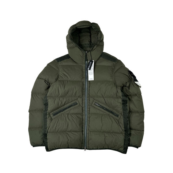 Stone Island 2024 Green Seamless Tunnel Nylon Down TC Jacket - Small